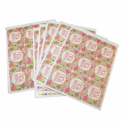 China 9pcs Eco-friendly Thank You Sticker Sheet Gift Seal Sticker Packing Label Sticker for sale