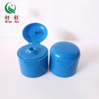 China Non Spill 24 / 410 Round Head Plastic Flip Cap Shampoo Cap / Top Cover for sale