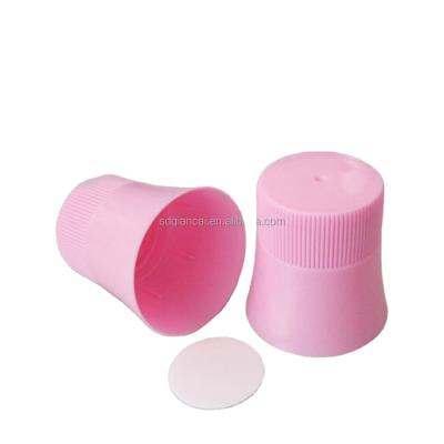 China 32mm child safe horn shaped plastic caps for liquid detergent bottle for sale