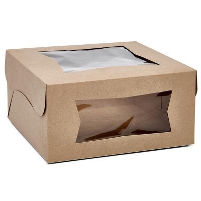 China Recycled Materials Kraft Paper Automatic Cake Boxes for sale