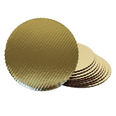 China Recycled Hot Sale 3mm Thick Thick Round Cake Board Masonite Cardboard Gold Cake Boards MDF Cake Base Drums Pad Materials 3mm for sale