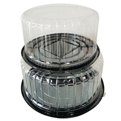 China Recycled Materials Recyclable Plastic Cake Packaging Box High Quality Hot Sale Style Round Clear Container for sale