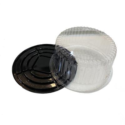 China Recyclable Recyclable Blister Packing Container Round Clear Plastic Cake Box for sale