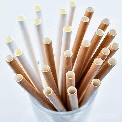 China Different Colors Disposable Straws Paper Drinking Straws - Paper Straws For Juices, Shakes, Cake Decorations 6mm 14kg/case Disposable 197mm for sale