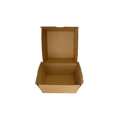 China Disposable burger box factory eco-friendly corrugated paper wholesale custom logo printing fried chicken burger box for sale