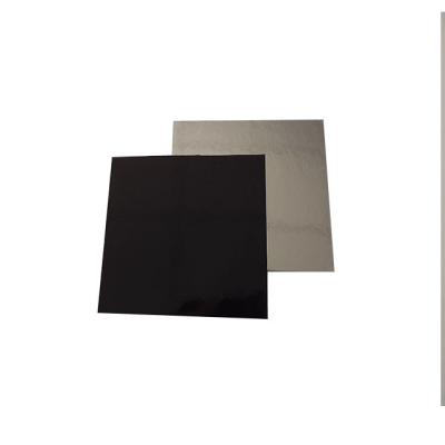 China Paper Square Laminated MDF Cake Board Black 5mm Thick for sale