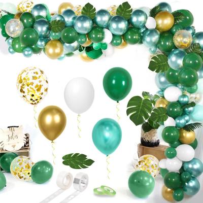 China Beautiful Theme Party Colorful Green Balloon Decoration Balloon Garland Set Balloon Garland Arch Decorative Suit for sale