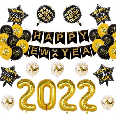 China Wholesale new year 2022 new year balloon new year theme balloon set new year decoration party balloon for sale