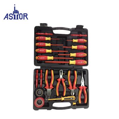 China 20 Pcs 1000V Insulated VDE Electric Screwdriver Tool Kit and Pliers for sale