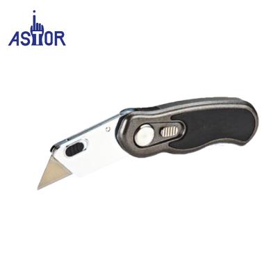 China Best Push Button Folding Utility Knife for sale