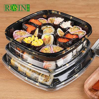 China Freshness Keeping Factory Direct Take Away Place Plastic Sushi Food Container With Lid for sale