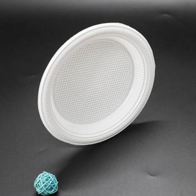 China One Time Plate 2021 New Design 18cm White Disposable One Time Use Blister Used Plastic Dinner Dishes Dishes For Birthday for sale