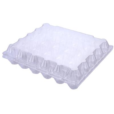 China Clear Disposable Eggs PET 30 Holes Plastic Egg Packing Tray for sale