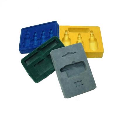 China Custom Eco - Friendly Disposable PS Flocking Plastic Vacuum Forming Blister Cosmetics Packaging Tray for sale