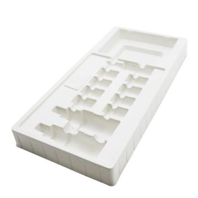 China Disposable White PS / PET Flocking Thermoforming Cosmetic Blister Packaging Tray for sale