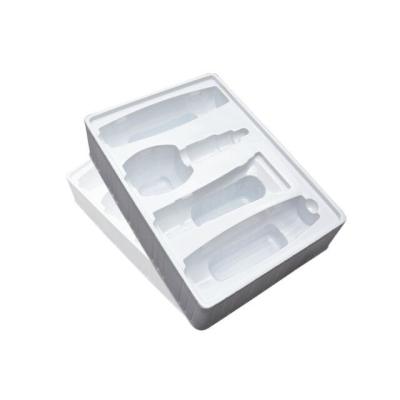 China Disposable Wholesale Clear Plastic Packaging Thermofored Inner Tray PET Blister Tray Box For Cosmetics Cosmetic Bottles Packaging for sale