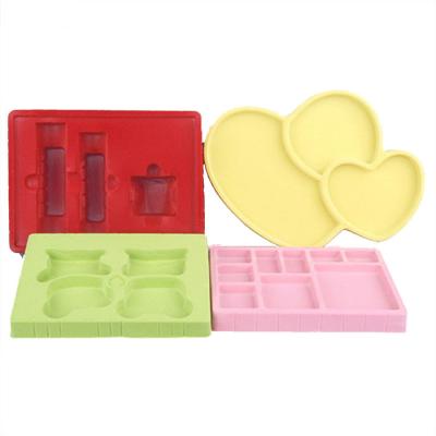 China Disposable Custom PS Flocked Inner Blister Packaging Cosmetics Tray for sale