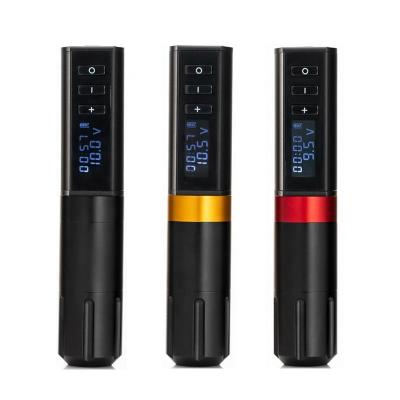 China New Tattoo Battery Pen Rotary Machine Gun Japan Coreless Motor Digital Display Permanent Wireless Permanent Makeup Pen for sale