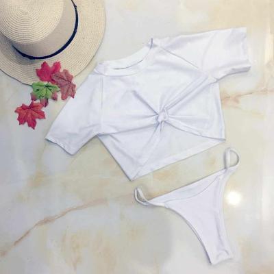 China OEM Breathable Factory New Arrival White Swimming Suits Beach Wear for sale