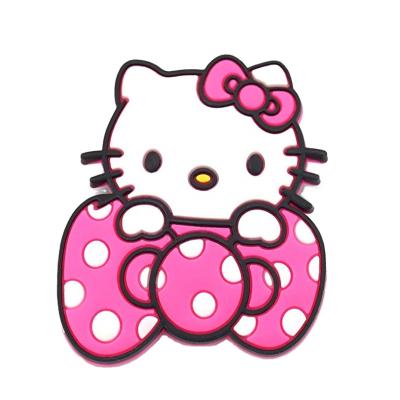 China Soft PVC Lovely Kitty Cat Durable 2D Cartoon Character Fridge Magnet for sale