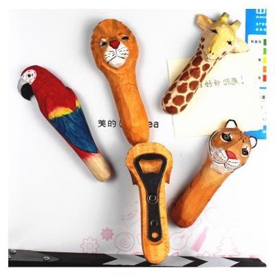 China OEM Bottle Opener Beer Bottle Opener Fridge Magnet Magnetic Cartoon Stocked Animal Bottle Opener for sale