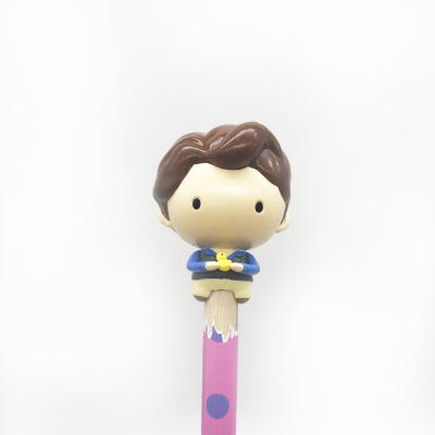 China China Pencil Topper Cartoon Character Rubber Figurines for Pencils for sale