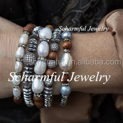 China ST0012 vintage stack bracelet, stone stretch bracelet, beaded hematite bracelet for sale