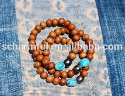 China Vintage ST0085-2 Boho Turquoise Gemtone Beaded Bracelet Beach Stretch Bracelet for sale