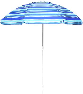 China Portable Beach Umbrella Large Size Beach Umbrella Carry Outdoor Beach Umbrella Folding Windproof Iron With Tilt for sale