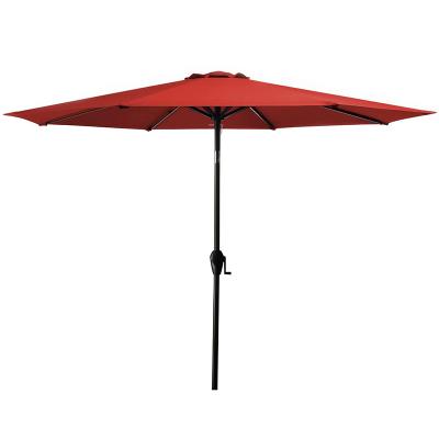 China Outdoor Beach Umbrella Sun Garden 9ft Parasol Patio Umbrella Crank Commercial Heavy Duty Outdoor Table Umbrella Patio Garden Parasols For Sale for sale