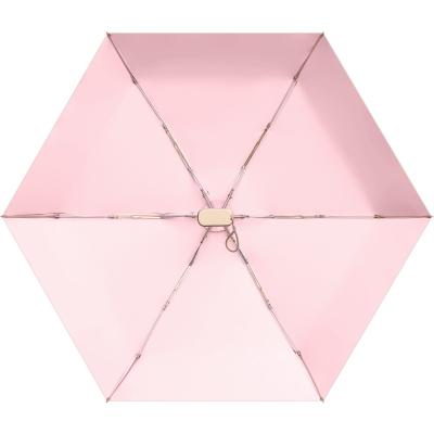 China Custom Cheap Minimalist Logo Minimalist Custom Logo Pink Open 5 Capsule Pocket UV Windproof Pocket Umbrella Umbrella for sale