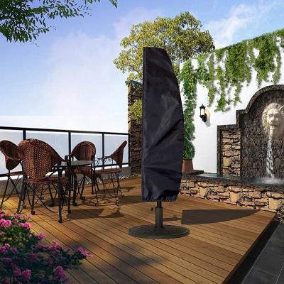 China Contemporary Outdoor Waterproof Dustproof Dustproof Cover 210D Oxford Sunshade Base Patio Umbrella Umbrella Furniture Rain Cover for sale