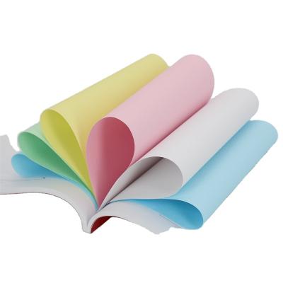 China Invoice Printing Form Blue / Black Image Coated Copy Paper Carbonless Paper Sheets For Listing Paper for sale