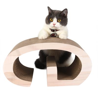 China Wholesale Cats Factory Since Cat Scratching House Cat Scratcher Catnip Toy G Corrugated Paper Shape for sale