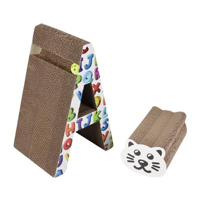 China Viable Factory Cat Scratcher Back Sofa Cardboard Customized Corrugated Post Shaped Cat Scratching Board Cats Cardboard for sale