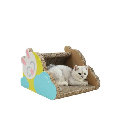 China Viable Furniture Cat Scratching Post Pet Products Cat Interactive Toys Cardboard Pet Cat Scratcher Board Toy Lounge for sale