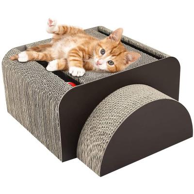 China Customized Recyclable Cat Scratching Mat With Catnip Living Room Sofa Toy Cat Scratching Board Cat Scratchers for sale