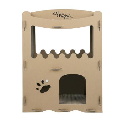 China Stored Cat Scratch Board Wrinkled Tray Cat House Cat Scratch Box Pet Environmental Products For Kitten for sale