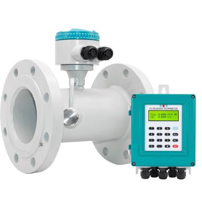 China TDS-100H carbon steel flange integrated connection ultrasonic flow meter for sale