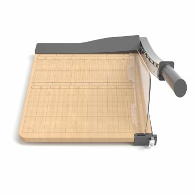 China JACC A4 wood base 12 inch paper cutter guillotine classic wood paper trimmer with wood base IDPC054 for sale