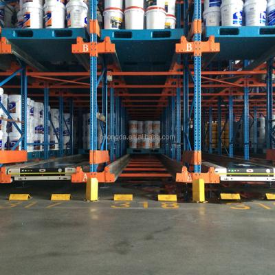 China Corrosion Protection Warehouse Cold Storage Automation Radio Racking System Pallet Runner Shuttle for sale