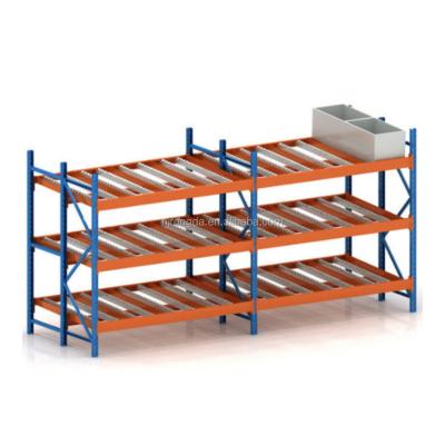 China Hot Sale Corrosion Protection Dynamic Storage Rack Warehouse Storage Gravity Cardboard Flow Rack for sale