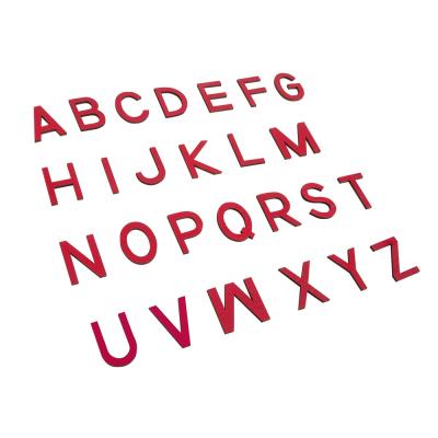 China Educational Equipment for Schools Montessori Teaching Materials Preschool Language Spelling Learning Red Capital Movable Alphabet for sale