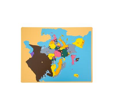 China Montessori teaching materials small geography jigsaw puzzle board map of Europe for sale