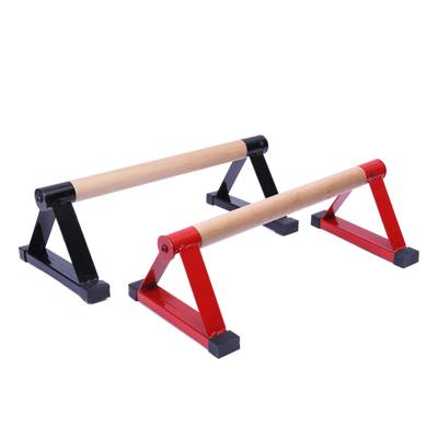 China STOCK 2021 Wooden Home Exercise Parallettes Set Lift Up Bars Stretch Rack Handstand Fitness Equipment Calisthenics Enhanced Push-ups for sale