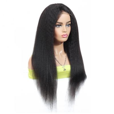 China Wholesale 13X4 HD Yaki Straight Lace Front Wigs Cheap Brazilian Curly Glueless Long Human Hair Wigs For Black Women for sale