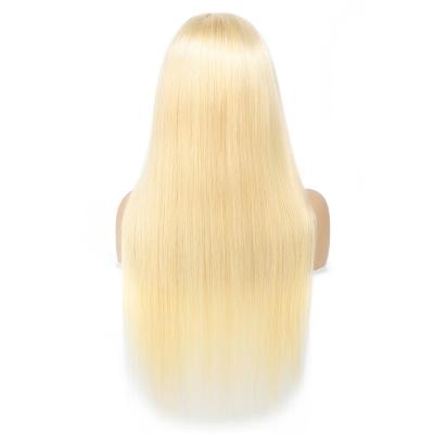 China Silky Straight Wave 613 Wholesale 40 Inch Brazilian Cuticle Silky Straight Wave Blonde Aligned Human Hair Swiss Full Lace Wigs For Ladies for sale