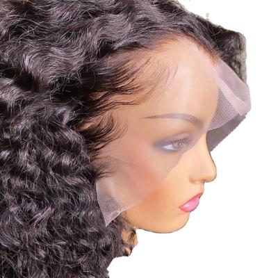 China Wholesale Curly Curly Pre-Plucked Brazilian Kinky Curly Natural Lace Front Afro Hair Wig For Black Women for sale