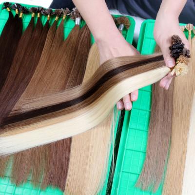 China Virgin European Straight Remy Human Hair Extension Vendor Wholesales Pre Bonded Keratin U V I Tip Flat Custom Packaging Private Label for sale