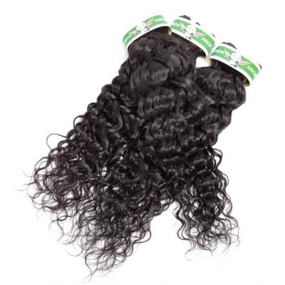 China Water Wave No Tangle No Double Weft Curly 100% Virgin Human Remy Hair Bundle Shedding Extensions for sale